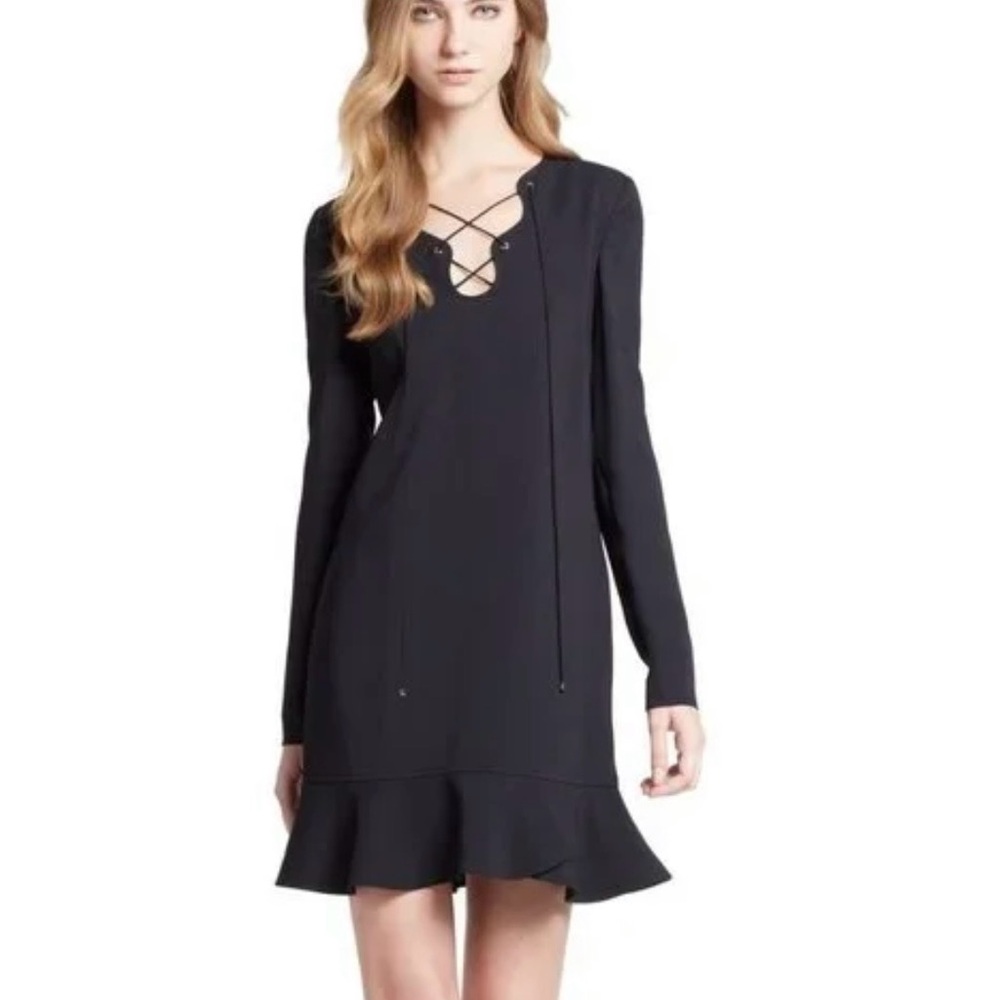 Emilio Pucci Long Sleeve Dress black lace dress size L USA 12 women’s mini